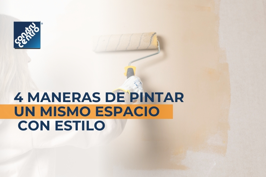 Construcentro te propone cuatro maneras distintas para pintar el mismo espacio