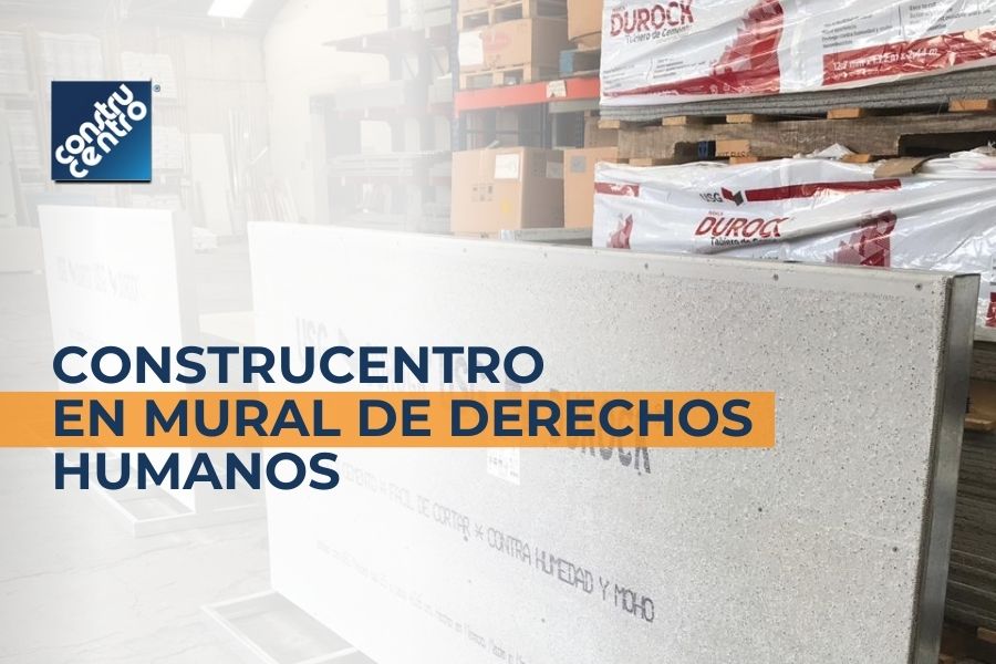 Construcentro presente en la muestra del mural itinerante sobre Derechos Humanos