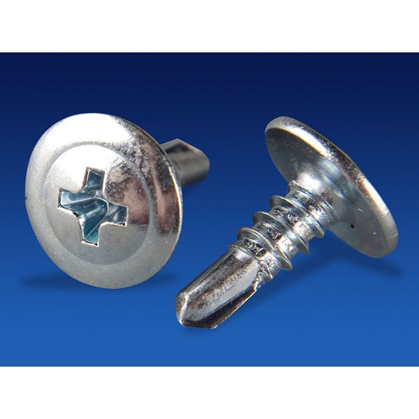 Tornillo TEK plano con rondana 1/2” | Calibre 20 (para unir metal a metal)