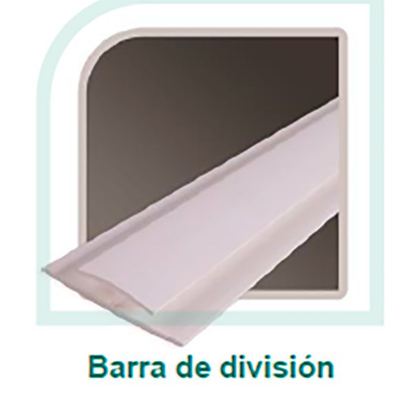Barra de división de 2.44 m (PVC) | Blanco