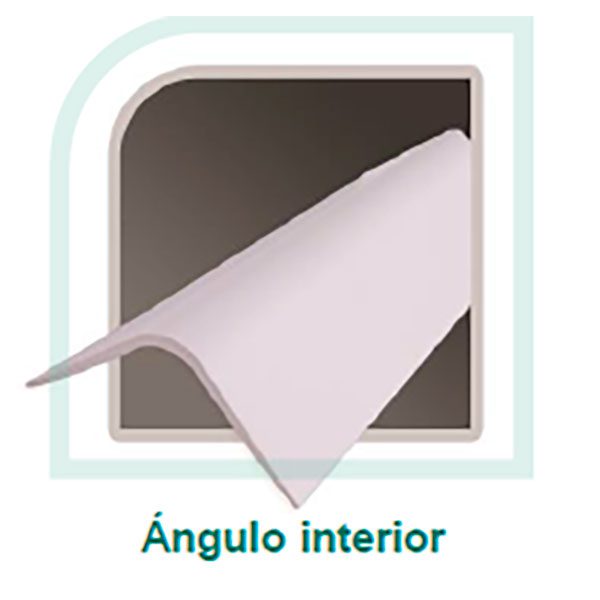 Ángulo interior de 2.44 m (PVC)