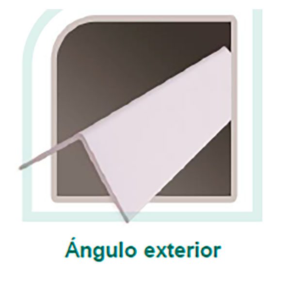 Ángulo exterior de 2.44 m (PVC)