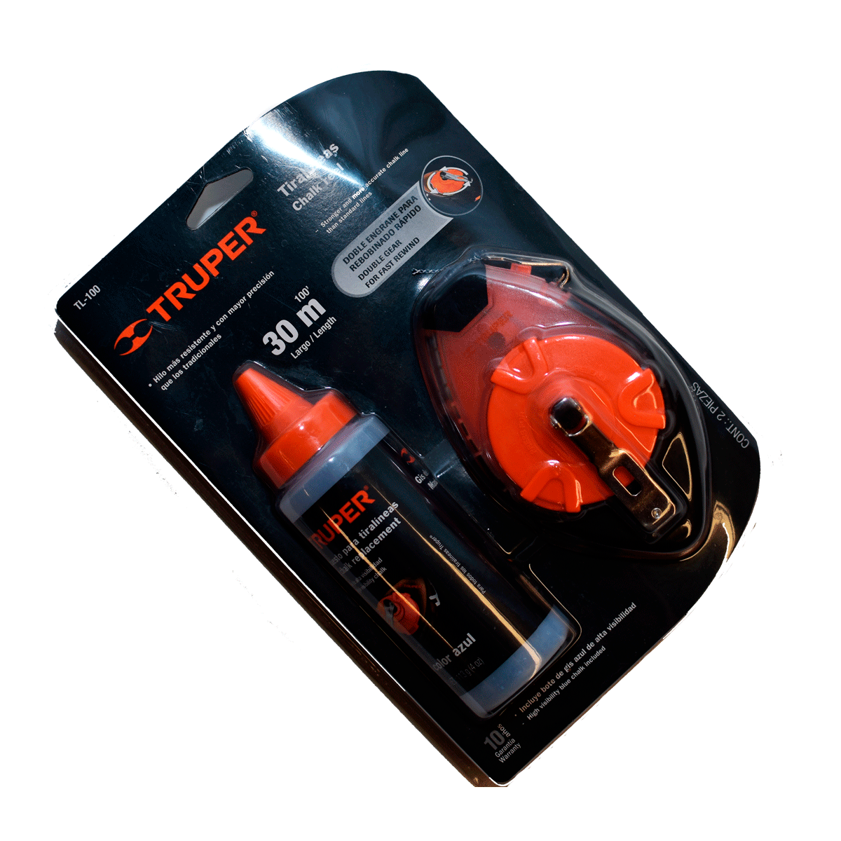 Tiralíneas de 100/30cm. con gis