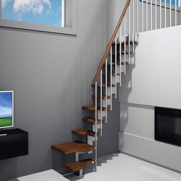 Escalera Mini L Shape | Nogal